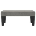 Sitzbank Hellgrau 70x30x30 cm Samt – Bild 3