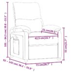 Massagesessel Creme Stoff – Bild 11