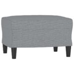 Fusshocker Hellgrau 60x50x41 cm Stoff – Bild 2