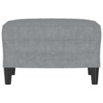 Fusshocker Hellgrau 60x50x41 cm Stoff – Bild 3