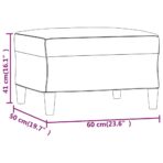 Fusshocker Schwarz 60x50x41 cm Kunstleder – Bild 7