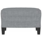 Fusshocker Hellgrau 60x50x41 cm Stoff – Bild 3