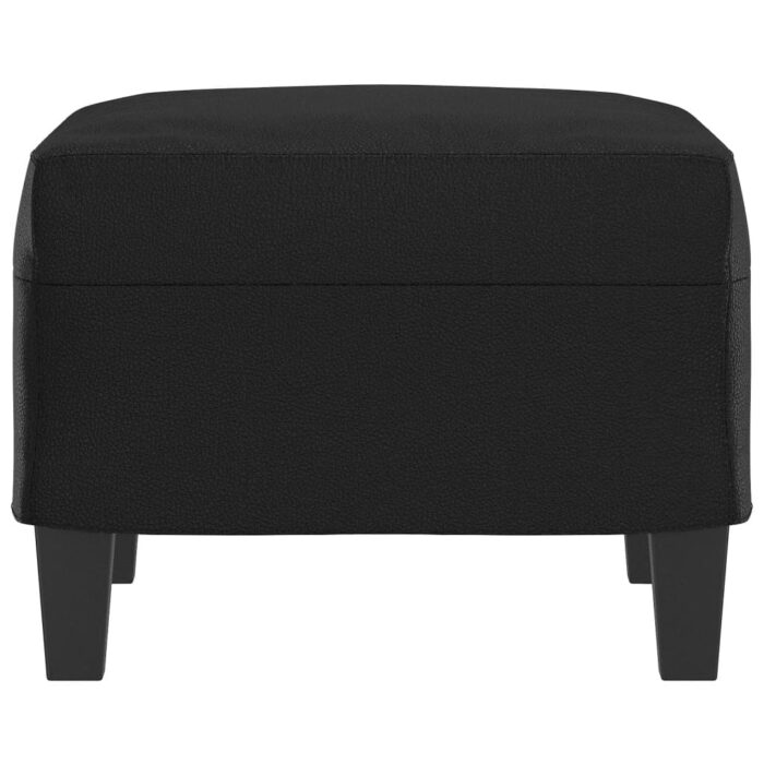 Fusshocker Schwarz 60x50x41 cm Kunstleder – Bild 4