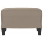 Fusshocker Taupe 60x50x41 cm Mikrofasergewebe – Bild 3