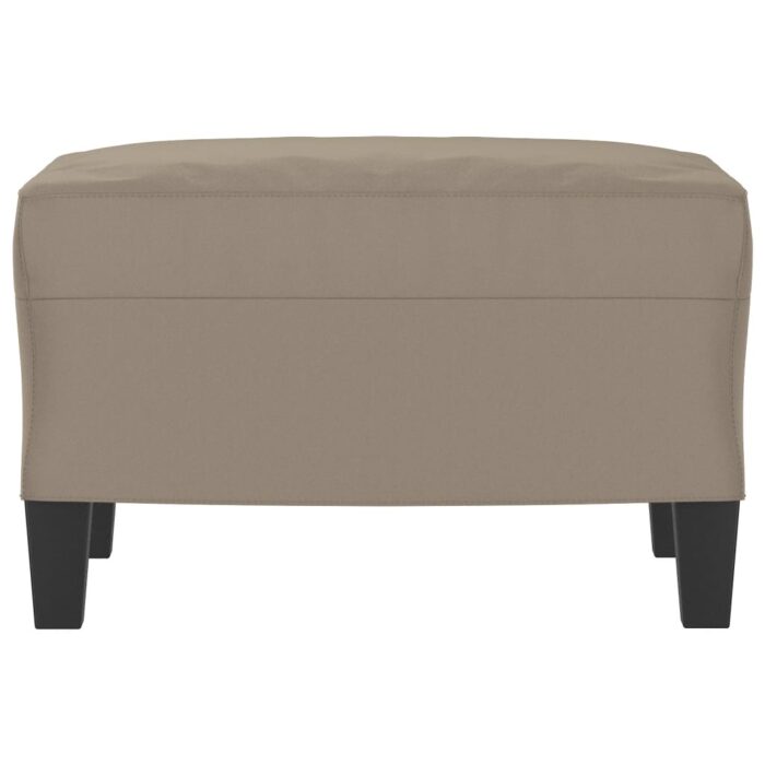 Fusshocker Taupe 60x50x41 cm Mikrofasergewebe – Bild 3