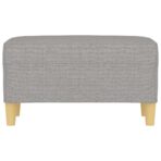 Sitzbank Hellgrau 70x35x41 cm Stoff – Bild 3