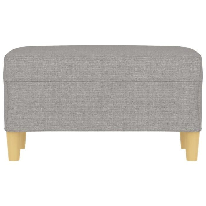 Sitzbank Hellgrau 70x35x41 cm Stoff – Bild 3