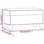 Sitzbank Schwarz 70x35x41 cm Kunstleder – Bild 7