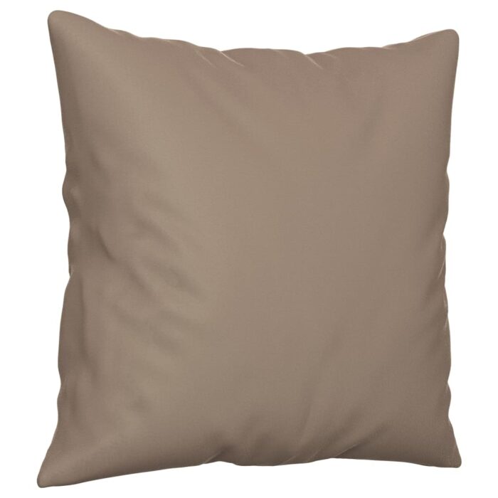 Zierkissen 2 Stk. Taupe 40x40 cm Mikrofasergewebe – Bild 3