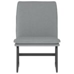 Loungesessel Hellgrau 52x75x76 cm Stoff – Bild 3