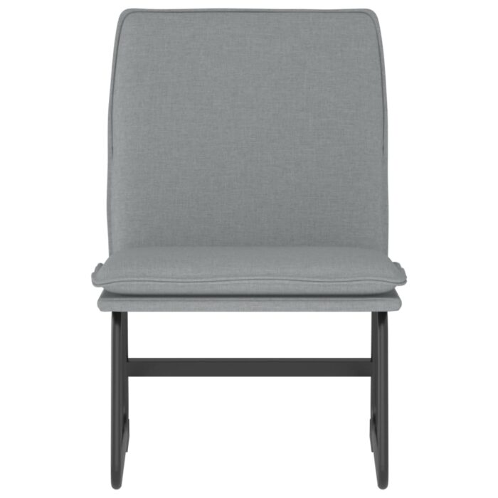 Loungesessel Hellgrau 52x75x76 cm Stoff – Bild 3