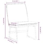 Loungesessel Hellgrau 52x75x76 cm Stoff – Bild 8