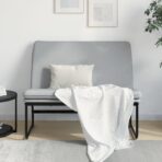 Sitzbank Hellgrau 100x75x76 cm Stoff