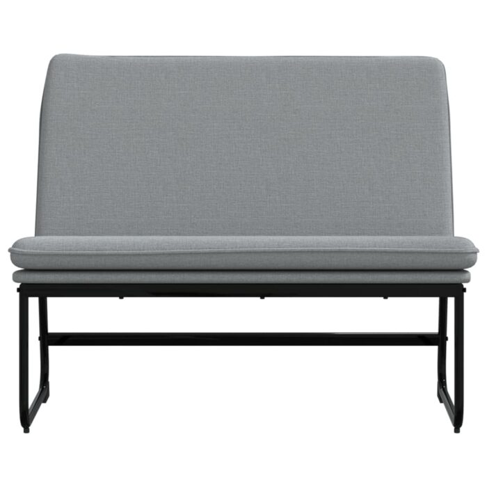 Sitzbank Hellgrau 100x75x76 cm Stoff – Bild 3