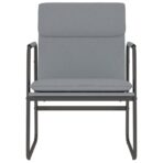 Loungesessel Hellgrau 55x64x80 cm Stoff – Bild 3