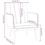 Sessel Schwarz 61x78x80 cm Kunstleder – Bild 8