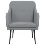 Sessel Hellgrau 63x76x80 cm Stoff – Bild 3