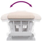 Schaukelsessel mit Hocker Gleitend Hellrosa Stoff – Bild 10