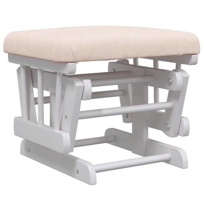 Schaukelsessel mit Hocker Gleitend Hellrosa Stoff – Bild 7