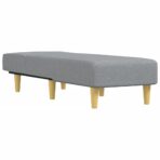 Chaiselongue Hellgrau Stoff – Bild 3