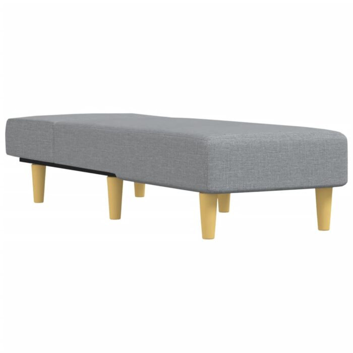 Chaiselongue Hellgrau Stoff – Bild 3