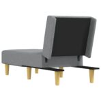 Chaiselongue Hellgrau Stoff – Bild 5