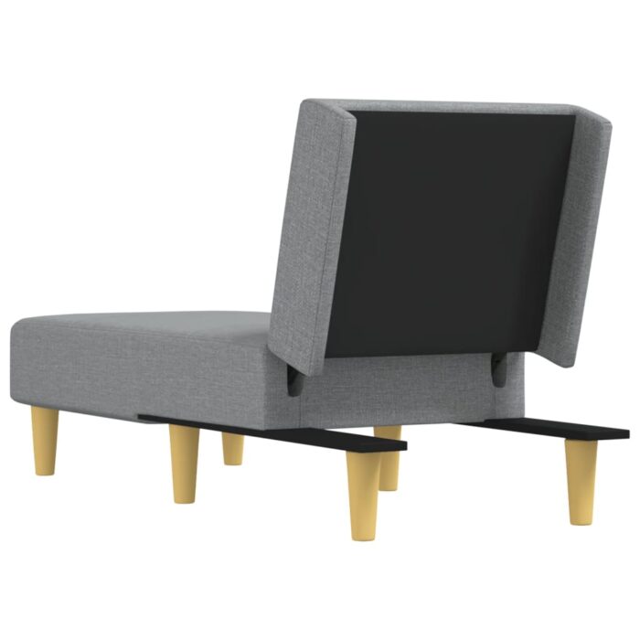 Chaiselongue Hellgrau Stoff – Bild 5