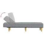 Chaiselongue Hellgrau Stoff – Bild 6