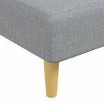 Chaiselongue Hellgrau Stoff – Bild 7