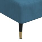 Chaiselongue Blau Samt – Bild 7