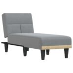 Chaiselongue Hellgrau Stoff – Bild 2
