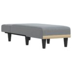Chaiselongue Hellgrau Stoff – Bild 3