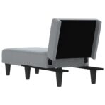 Chaiselongue Hellgrau Stoff – Bild 5