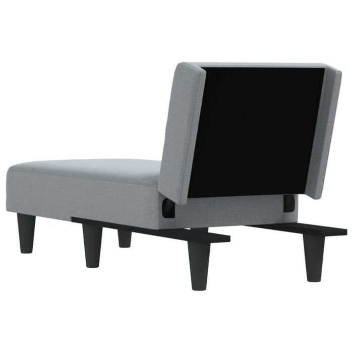 Chaiselongue Hellgrau Stoff – Bild 5
