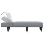 Chaiselongue Hellgrau Stoff – Bild 6