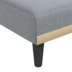 Chaiselongue Hellgrau Stoff – Bild 7