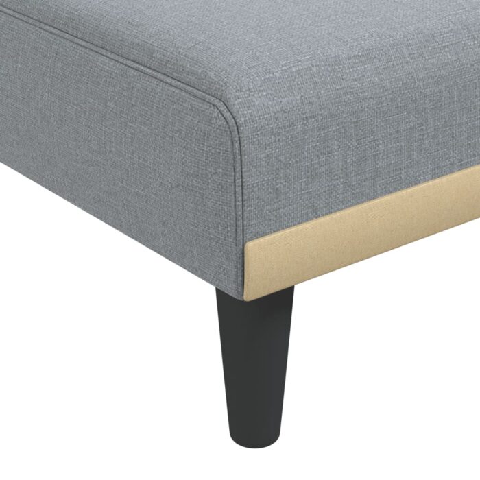 Chaiselongue Hellgrau Stoff – Bild 7