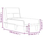 Chaiselongue Hellgrau Stoff – Bild 9
