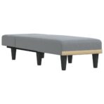 Chaiselongue Hellgrau Stoff – Bild 3
