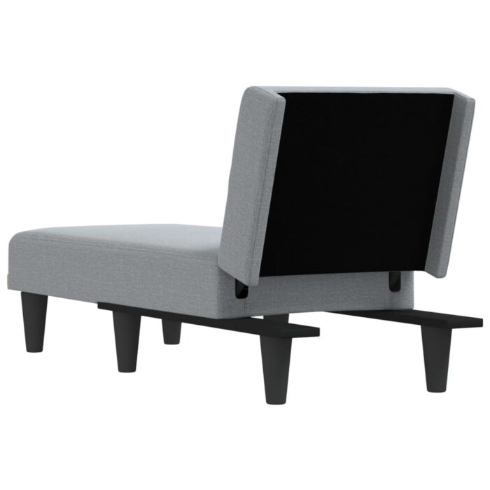 Chaiselongue Hellgrau Stoff – Bild 5