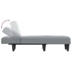 Chaiselongue Hellgrau Stoff – Bild 6
