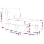 Chaiselongue Hellgrau Stoff – Bild 9