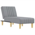 Chaiselongue Hellgrau Stoff – Bild 2