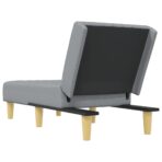 Chaiselongue Hellgrau Stoff – Bild 5