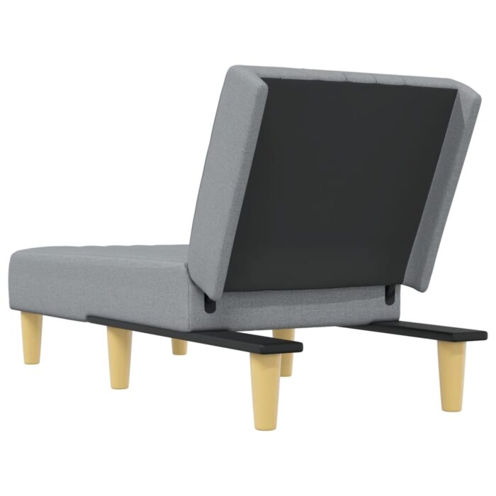 Chaiselongue Hellgrau Stoff – Bild 5
