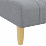 Chaiselongue Hellgrau Stoff – Bild 7