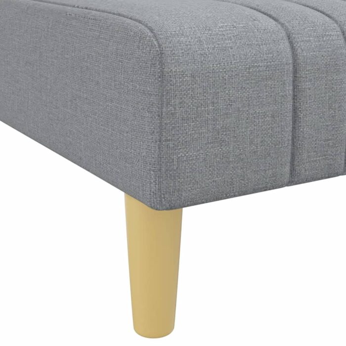 Chaiselongue Hellgrau Stoff – Bild 7
