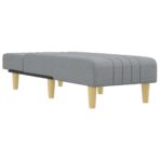 Chaiselongue Hellgrau Stoff – Bild 3