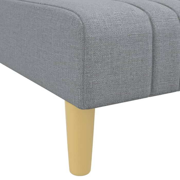 Chaiselongue Hellgrau Stoff – Bild 7