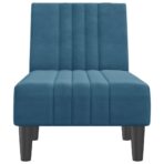 Chaiselongue Blau Samt – Bild 4